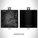 Rendered View of Humphreys Peak Arizona Map Engraving on 6oz Stainless Steel Flask in Black
