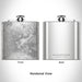 Rendered View of Humphreys Peak Arizona Map Engraving on 6oz Stainless Steel Flask