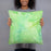 Person holding 18x18 Custom Humphreys Peak Arizona Map Throw Pillow in Watercolor