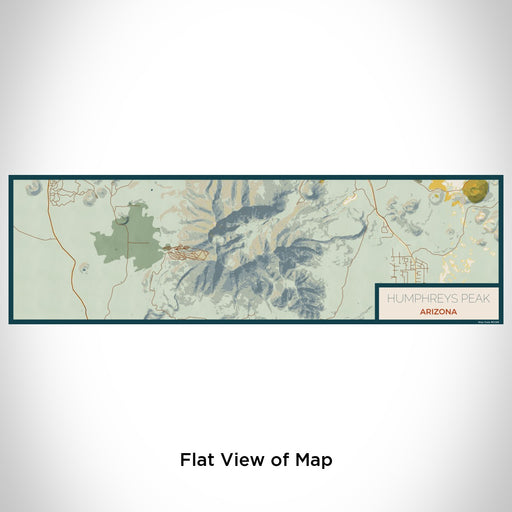 Flat View of Map Custom Humphreys Peak Arizona Map Enamel Mug in Woodblock