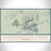 Humphreys Peak Arizona Map Print Landscape Orientation in Woodblock Style With Shaded Background