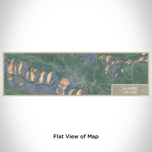 Flat View of Map Custom Hunter New York Map Enamel Mug in Afternoon