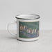 Left View Custom Hunter New York Map Enamel Mug in Afternoon