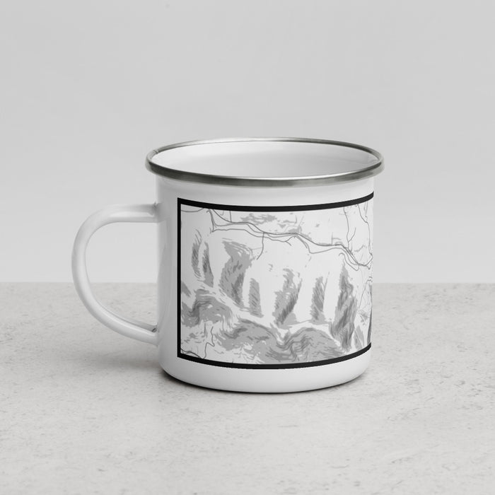 Left View Custom Hunter New York Map Enamel Mug in Classic