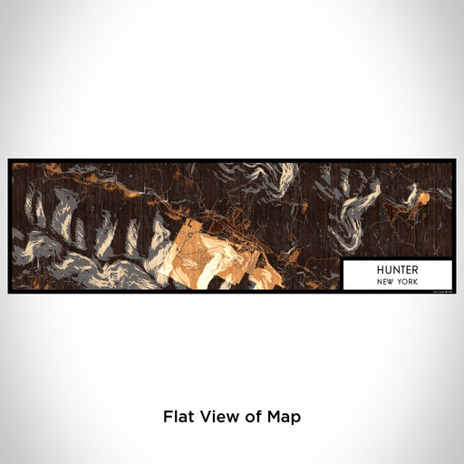 Flat View of Map Custom Hunter New York Map Enamel Mug in Ember