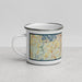 Left View Custom Huntersville North Carolina Map Enamel Mug in Woodblock