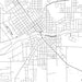 Huntington Indiana Map Print in Classic Style Zoomed In Close Up Showing Details