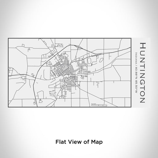 Rendered View of Huntington Indiana Map Engraving on 17oz Stainless Steel Insulated Cola Bottle in White
