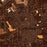 Huntington Indiana Map Print in Ember Style Zoomed In Close Up Showing Details