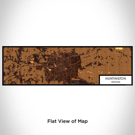 Flat View of Map Custom Huntington Indiana Map Enamel Mug in Ember
