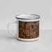 Left View Custom Huntington Indiana Map Enamel Mug in Ember