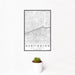 12x18 Huntington West Virginia Map Print Portrait Orientation in Classic Style With Small Cactus Plant in White Planter