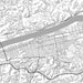 Huntington West Virginia Map Print in Classic Style Zoomed In Close Up Showing Details