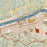 Huntington West Virginia Map Print in Woodblock Style Zoomed In Close Up Showing Details