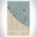 Huntington Beach California Map Print Portrait Orientation in Afternoon Style With Shaded Background