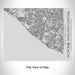 Rendered View of Huntington Beach California Map Engraving on 20oz Stainless Steel Insulated Bottle with Bamboo Top