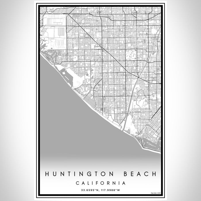 Huntington Beach - California Map Print in Classic — JACE Maps