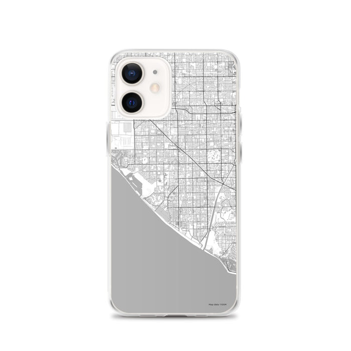 Custom Huntington Beach California Map iPhone 12 Phone Case in Classic