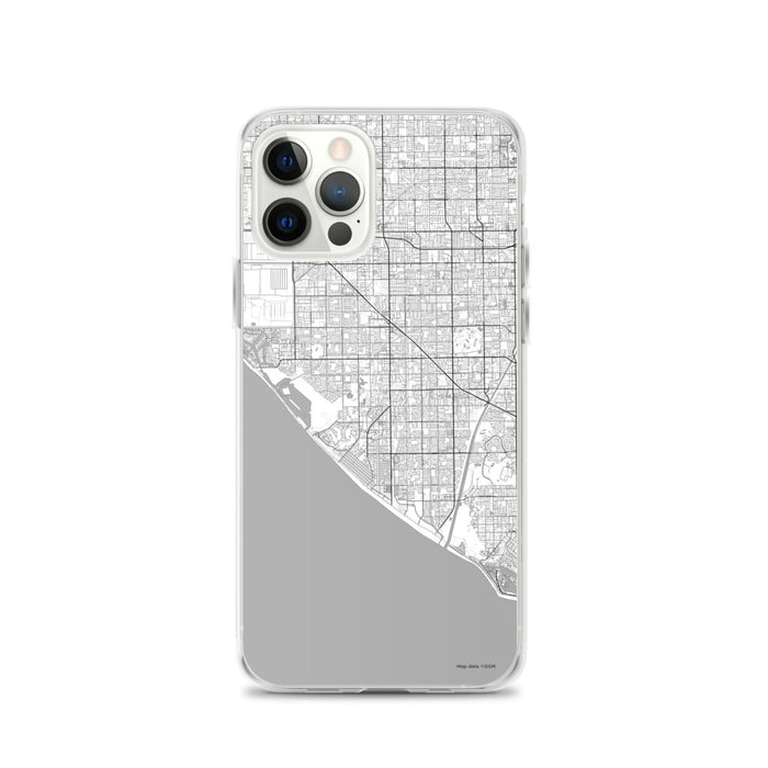 Custom Huntington Beach California Map iPhone 12 Pro Phone Case in Classic