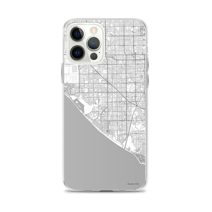 Custom Huntington Beach California Map iPhone 12 Pro Max Phone Case in Classic
