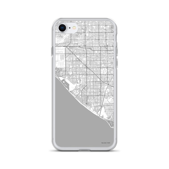 Custom Huntington Beach California Map iPhone SE Phone Case in Classic