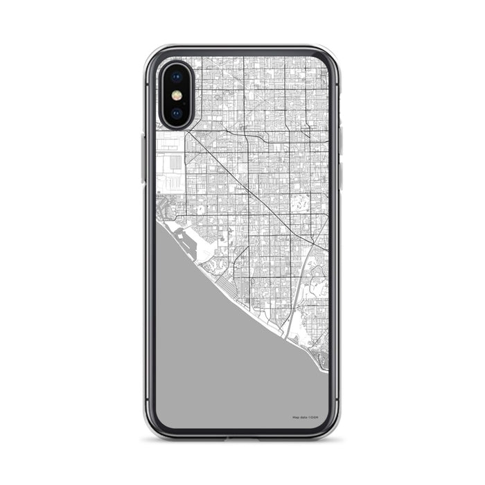 Custom Huntington Beach California Map Phone Case in Classic