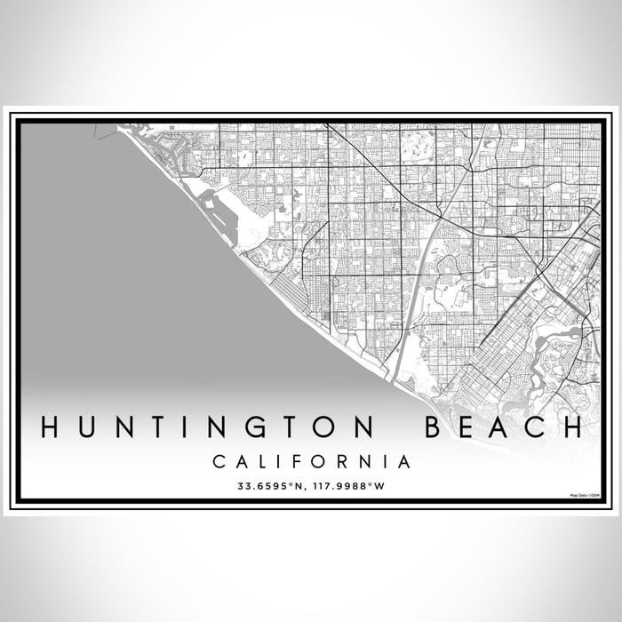 Huntington Beach - California Map Print in Classic — JACE Maps