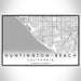 Huntington Beach California Map Print Landscape Orientation in Classic Style With Shaded Background