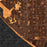 Huntington Beach California Map Print in Ember Style Zoomed In Close Up Showing Details