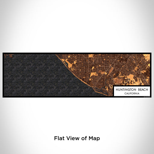 Flat View of Map Custom Huntington Beach California Map Enamel Mug in Ember