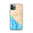 Custom Huntington Beach California Map Phone Case in Watercolor