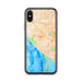 Custom Huntington Beach California Map Phone Case in Watercolor