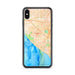 Custom Huntington Beach California Map Phone Case in Watercolor