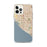 Custom Huntington Beach California Map iPhone 12 Pro Max Phone Case in Woodblock