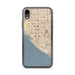 Custom Huntington Beach California Map Phone Case in Woodblock
