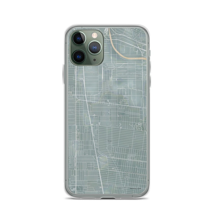Custom iPhone 11 Pro Huntington Park California Map Phone Case in Afternoon