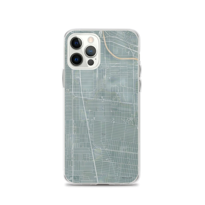 Custom iPhone 12 Pro Huntington Park California Map Phone Case in Afternoon
