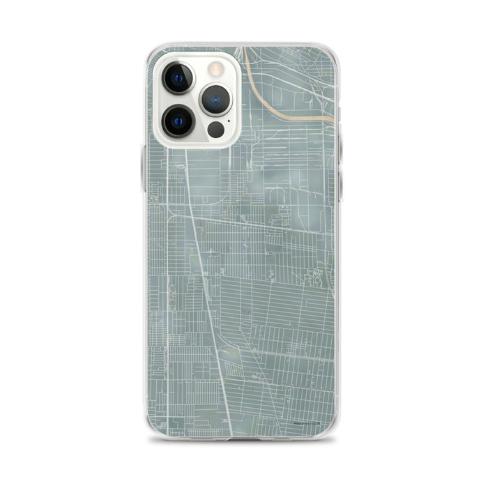 Custom iPhone 12 Pro Max Huntington Park California Map Phone Case in Afternoon