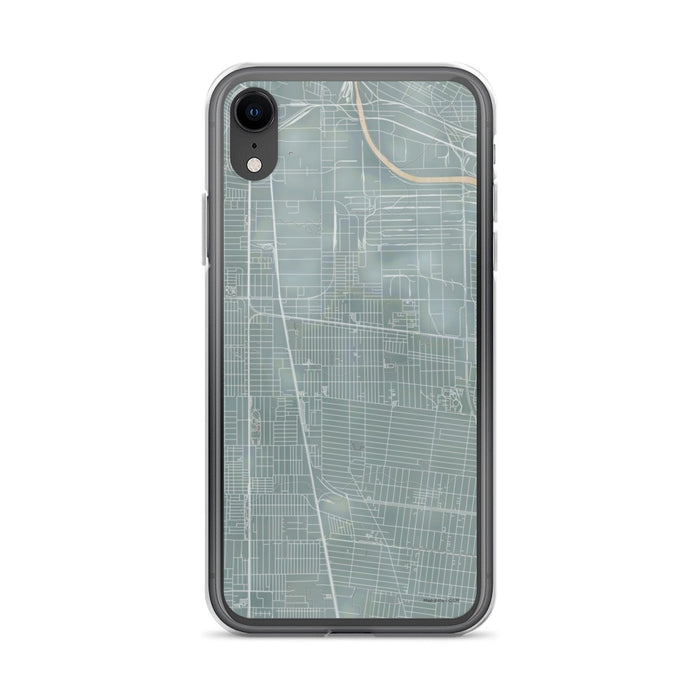 Custom iPhone XR Huntington Park California Map Phone Case in Afternoon