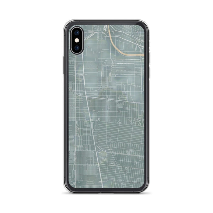 Custom iPhone XS Max Huntington Park California Map Phone Case in Afternoon