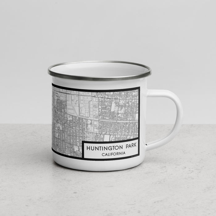 Right View Custom Huntington Park California Map Enamel Mug in Classic