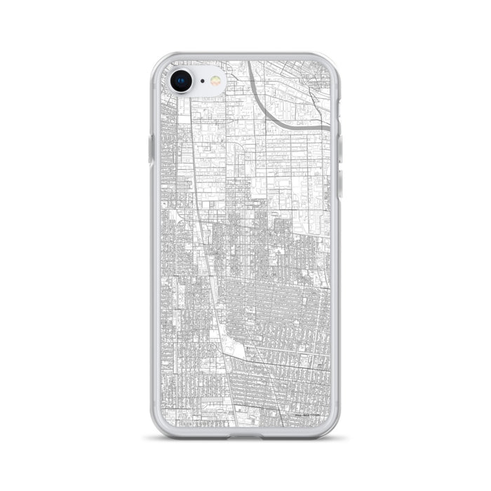 Custom iPhone SE Huntington Park California Map Phone Case in Classic