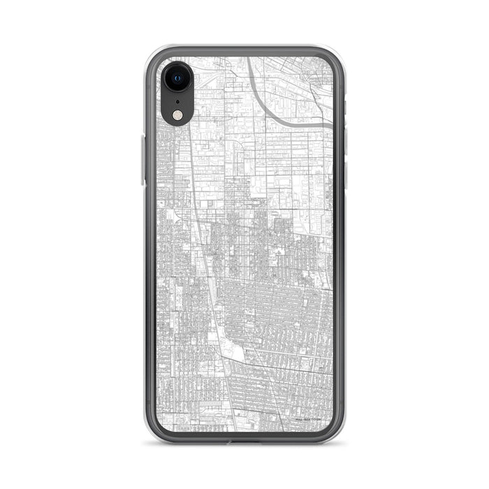 Custom iPhone XR Huntington Park California Map Phone Case in Classic