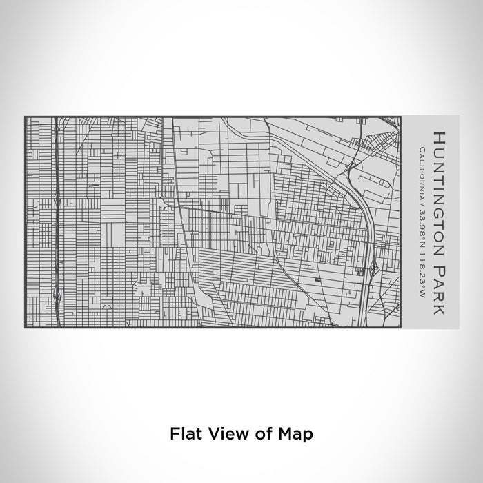 Rendered View of Huntington Park California Map Engraving on 17oz Stainless Steel Insulated Cola Bottle