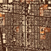 Huntington Park California Map Print in Ember Style Zoomed In Close Up Showing Details
