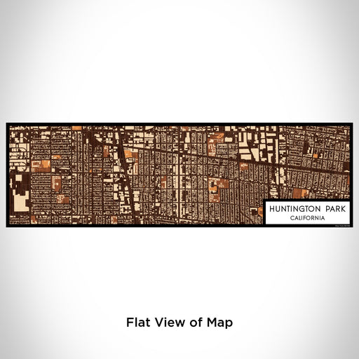 Flat View of Map Custom Huntington Park California Map Enamel Mug in Ember