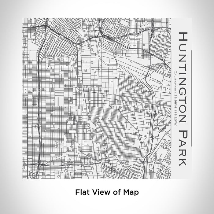 Rendered View of Huntington Park California Map Engraving on 17oz Stainless Steel Insulated Tumbler in White
