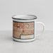 Right View Custom Huntington Park California Map Enamel Mug in Woodblock