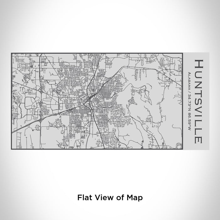 Rendered View of Huntsville Alabama Map Engraving on 17oz Stainless Steel Insulated Cola Bottle