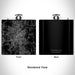 Rendered View of Huntsville Alabama Map Engraving on 6oz Stainless Steel Flask in Black